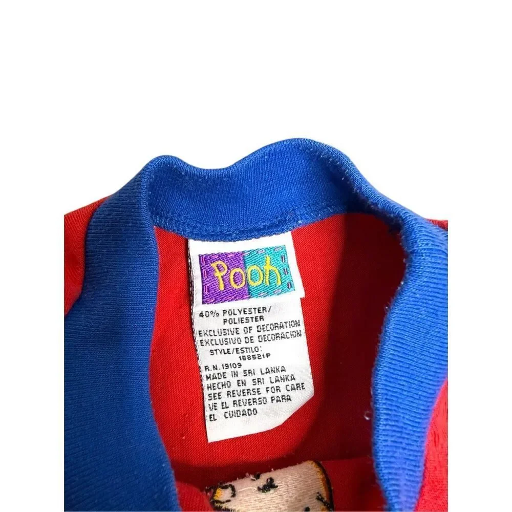 Vintage Disney Winnie The‎ Pooh Embroidered Pocket Romper Size 12 Months